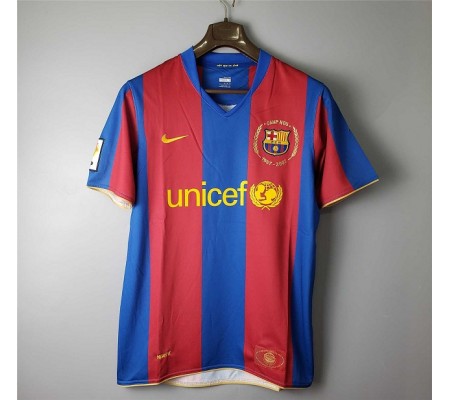 Barcelona 07/08 Home Red&Blue Soccer Jersey